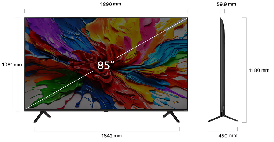 Kích thước Smart Tivi LG 85 inch 85QNED92ASA Kích thước Smart Tivi LG 85 inch 85QNED92ASA
