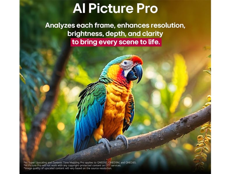 Tivi LG 75 inch 75QNED86ASA trang bị công nghệ AI Picture Pro Tivi LG 75QNED86ASA