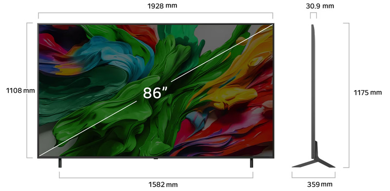 Kích thước TV LG QNED 86QNED86ASA Kích thước TV LG QNED 86QNED86ASA