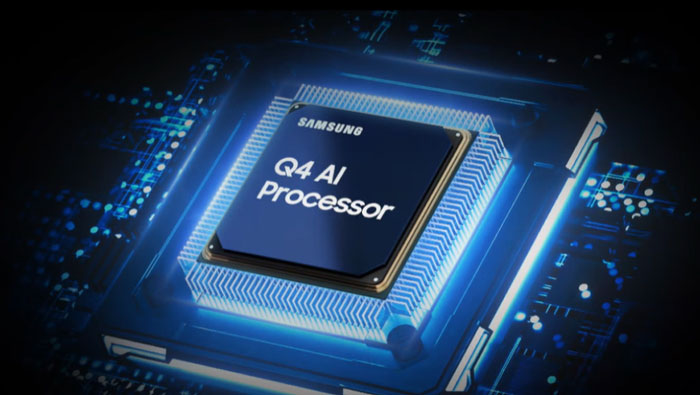Smart TV QLED 4K Samsung 55 inch QA55Q8FAAKXXV sử dụng bộ xử lý AI Q4