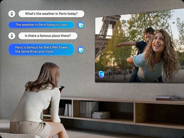 Tính năng Bixby trên Smart TV QLED 4K Samsung 55 inch QA55Q8FAAKXXV