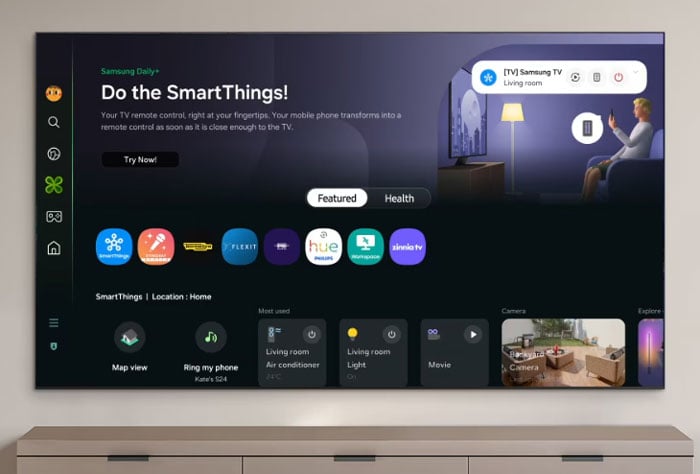 Smart Tivi Samsung 4K Crystal UHD 43 inch UA43U8000FKXXV có chế Samsung Daily+