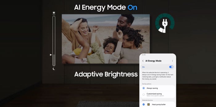 Smart Tivi Samsung 4K Crystal UHD 43 inch UA43U8000FKXXV có khả năng tiết kiệm điện