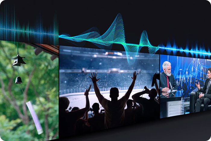 Smart Tivi Samsung 4K Crystal UHD 50 inch UA50U8000FKXXV sử dụng công nghệ Adaptive Sound Smart Tivi Samsung 4K Crystal UHD 50 inch UA50U8000FKXXV sử dụng công nghệ Adaptive Sound