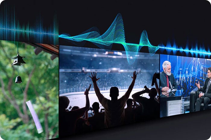 Tivi Samsung 55 inch UA55U8000FKXXV sử dụng công nghệ Adaptive Sound Tivi Samsung 55 inch UA55U8000FKXXV sử dụng công nghệ Adaptive Sound