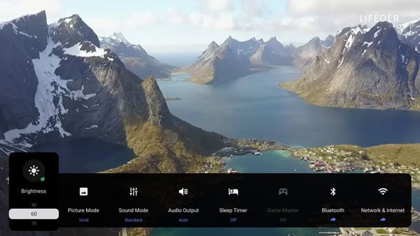 tivi TCL 65C6K có chế độ Quick Settings tivi TCL 65C6K có chế độ Quick Settings