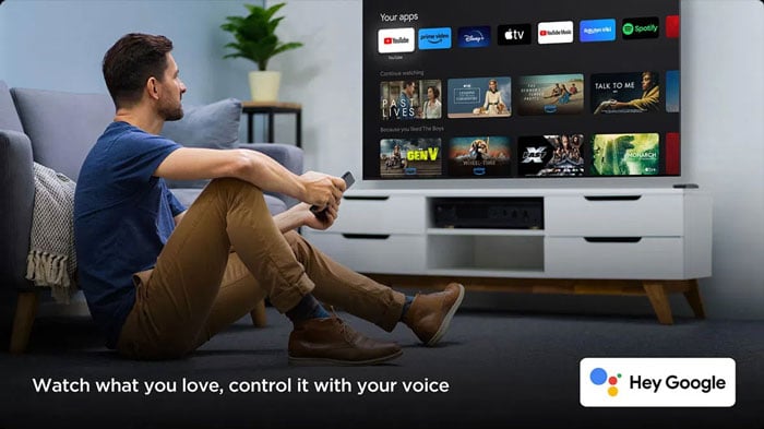 TCL 75 inch QD-MiniLED 75C6K có chức năng Hey Google