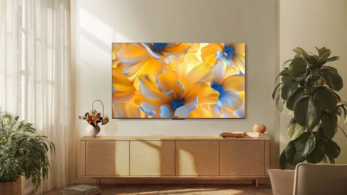 Chiếc tivi TCL 75C6K này sở hữu thiết kế hiện đại