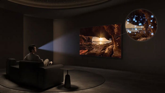 Tivi TCL 75 inch QD-MiniLED 75C6K sử dụng thuật toán Dynamic Lighting Bionic
