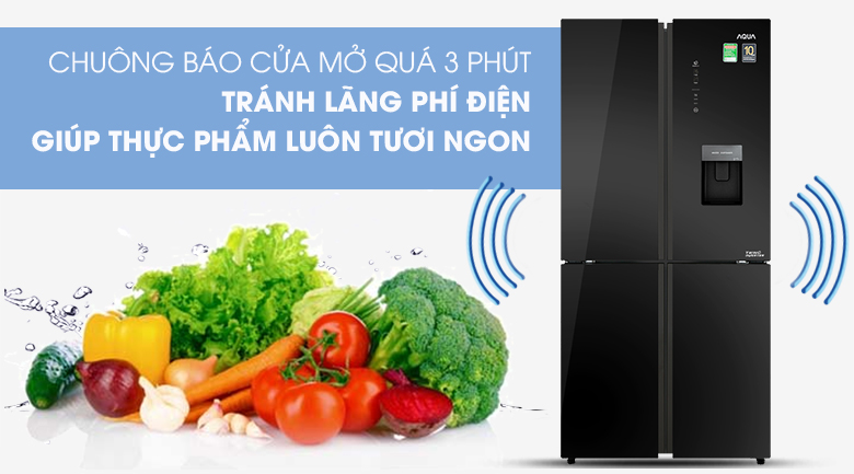 Tủ lạnh Aqua Inverter 456 lít AQR-IGW525EM GB