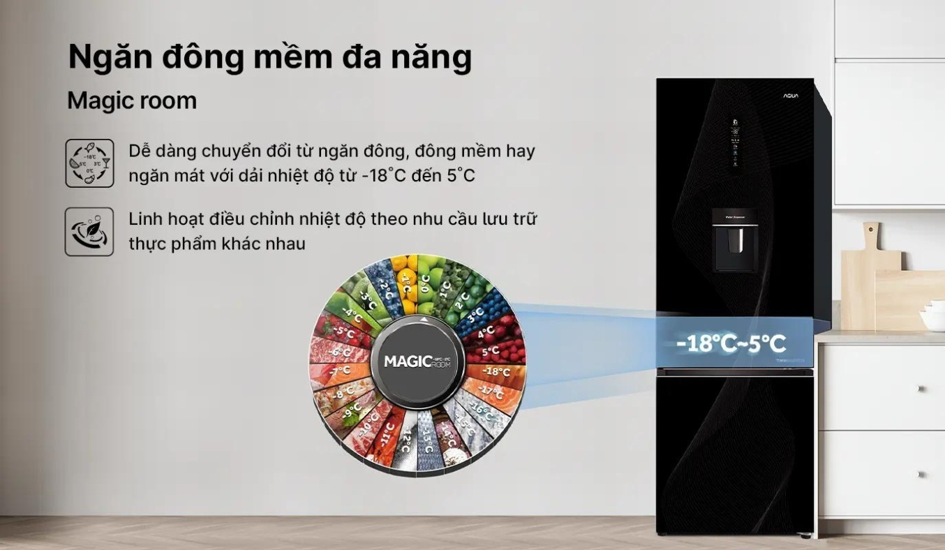 tu-lanh-aqua-inverter-aqr-b380ma-wgp-u1-2 Tủ lạnh Aqua Inverter 320 lít AQR-B380MA(WGP)U1 Ngăn đông mềm đa năng Magic Room