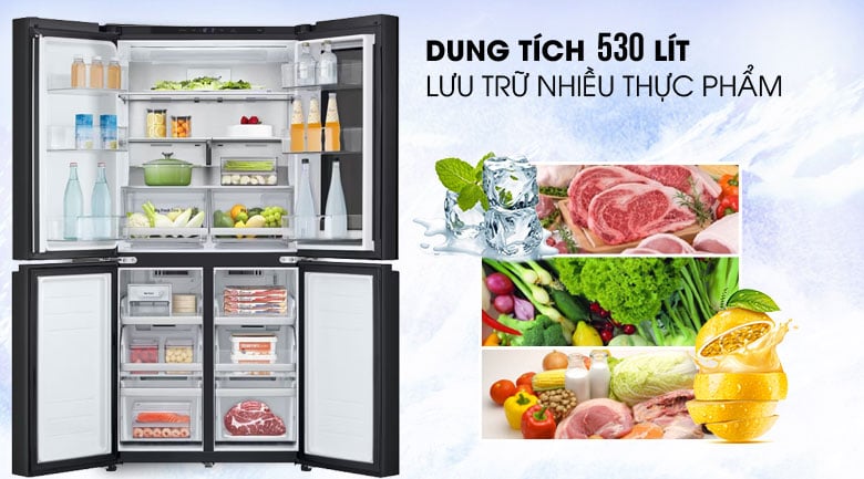 tủ lạnh LG French Door InstaView 530L màu đen LFB53BLMI có dung tích 530L đáp ứng tốt nhu cầu cho nhiều gia đình tủ lạnh LG French Door InstaView 530L màu đen LFB53BLMI có dung tích 530L đáp ứng tốt nhu cầu cho nhiều gia đình