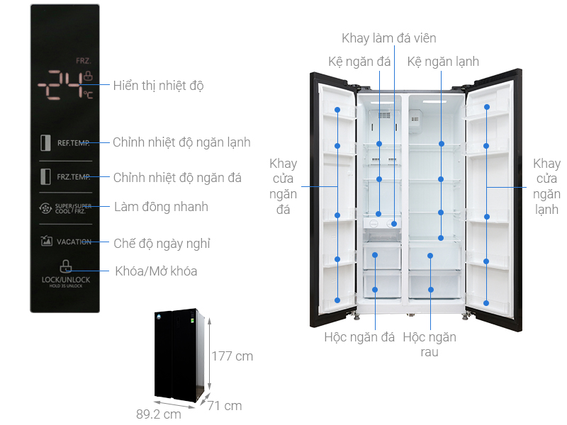 tu-lanh-midea-mrc-690gs-1 Tủ lạnh Midea Inverter 530 lít MRC-690GS