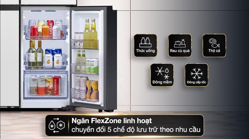 Tủ lạnh Samsung Inverter 636 lít Multi Door RF65DB990012SV - Công nghệ làm lạnh + bảo quản thực phẩm