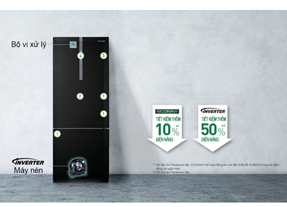tu-panasonic-2 Tủ lạnh Panasonic Inverter 420 Lít NR-BX471WGKV