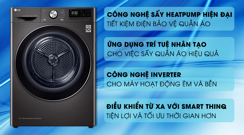 Máy sấy LG 9 Kg DVHP09B
