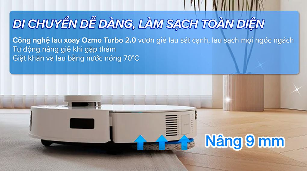 Robot hút bụi lau nhà Ecovacs T30 PRO OMNI - Trắng - Giặt sạch thảm bằng nước nóng