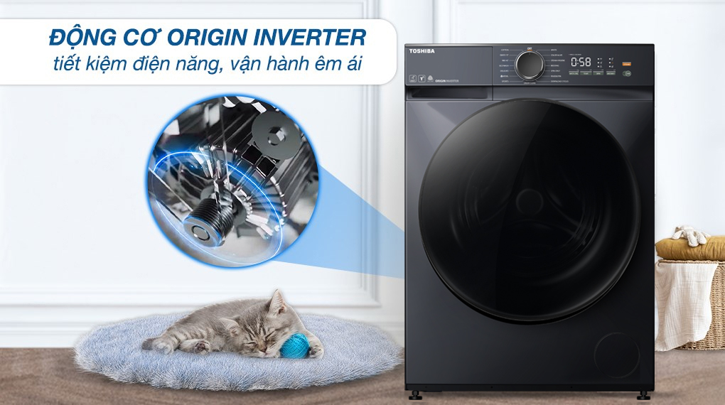 Máy giặt Toshiba Inverter 9.5 kg TW-T21BU105UWV(MG) - Động cơ, công nghệ tiết kiệm điện Máy giặt Toshiba Inverter 9.5 kg TW-T21BU105UWV(MG) - Động cơ, công nghệ tiết kiệm điện